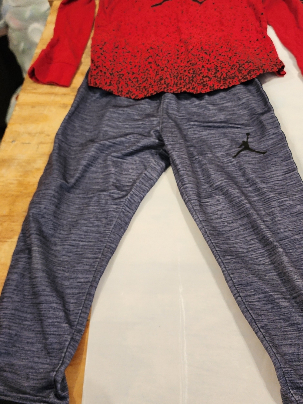 Jordan Youth Heathered Navy Gray Joggers with Black Jumpman